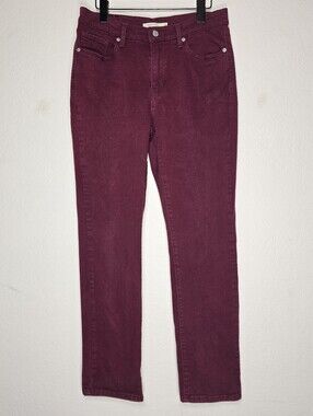 Levi's Classic Straight Fit Jeans Windsor Wine Maroon Twill 10M W30 L30